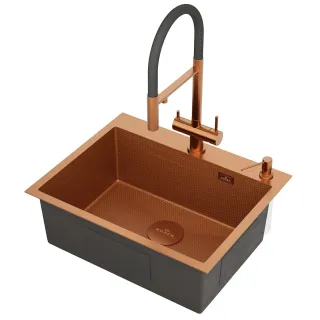 Кухонная мойка Roxenbath Snake 60 560220-60-BRS бронза текстурное покрытие