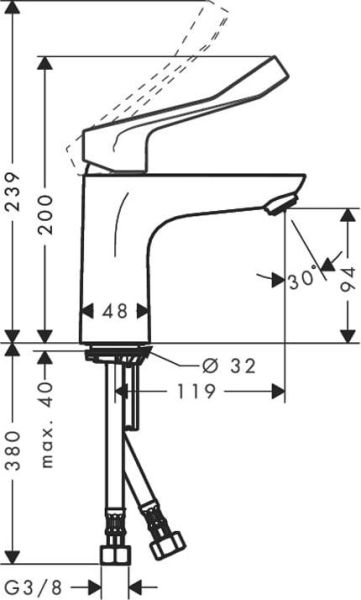 Смеситель для раковины Hansgrohe Focus 31917000 хром