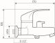 Смеситель для ванны с душем РМС SL85-009E хром