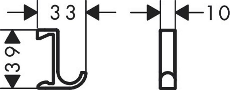 Крючок узкий Hansgrohe WallStoris 27929700 белый