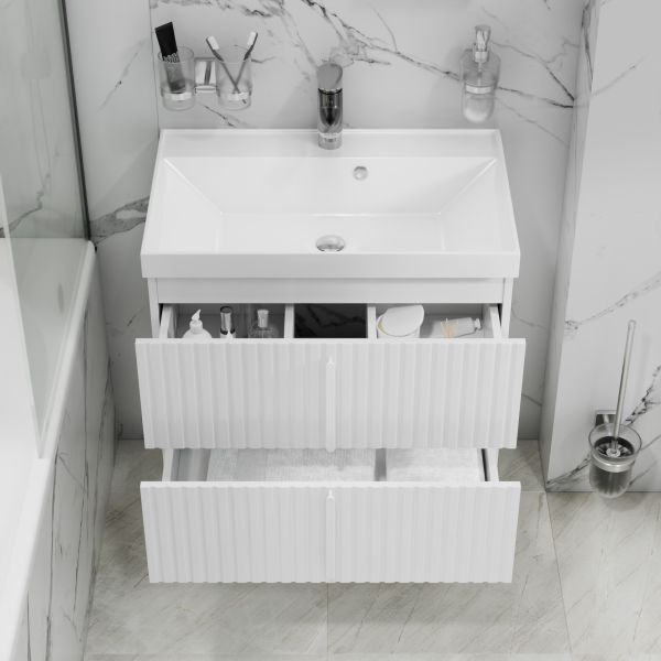 Подвесная тумба под раковину Санта Юпитер 700366 70 см белый