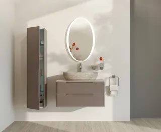Пенал Kerama Marazzi Элеганс KMELSu135MPC1 30 см пудровая глина