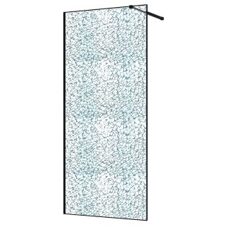 Душевая перегородка Azario Walk-in AZ-275-120-MB-CBR 120 см профиль чёрный матовый битое стекло