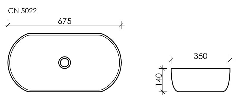 Раковина Ceramica Nova Element CN5022 68см белый Раковина Ceramica Nova Element CN5022 68см белый