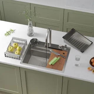 Кухонная мойка RoxenBath Stage Plus 60-S Plus 560250-60-S сатин текстурное покрытие
