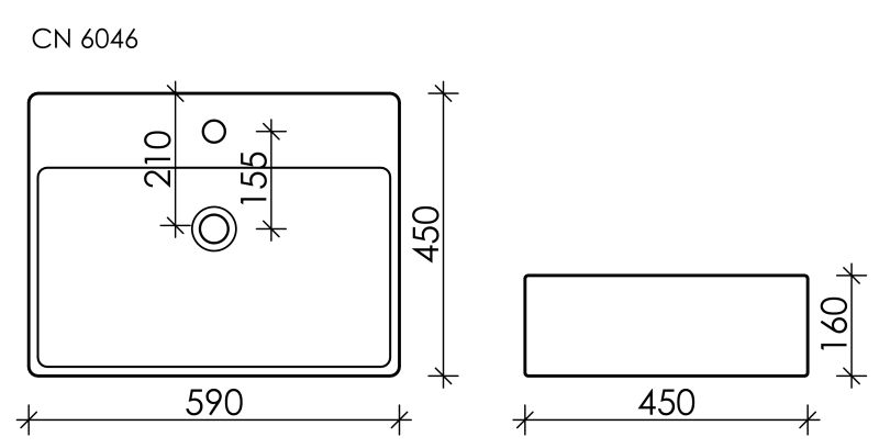 Раковина Ceramica Nova Element CN6046 59см белый