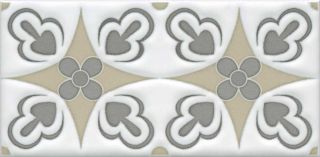 Декор Kerama Marazzi STG\A620\16000 Клемансо орнамент матовый 7.4x15x0,69