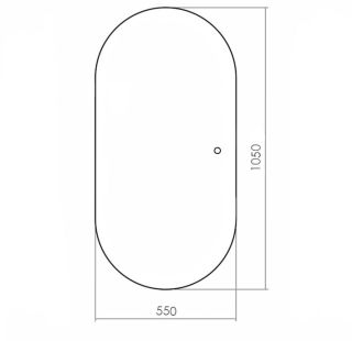 Зеркало с подсветкой Azario Viva LED-00002549 55 см