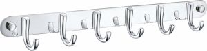 Вешалка с шестью крючками для ванной Wonzon & Woghand WW-9384-6 хром