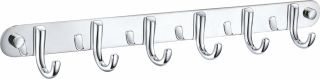 Вешалка с шестью крючками для ванной Wonzon & Woghand WW-9384-6 хром Вешалка с шестью крючками для ванной Wonzon & Woghand WW-9384-6 хром