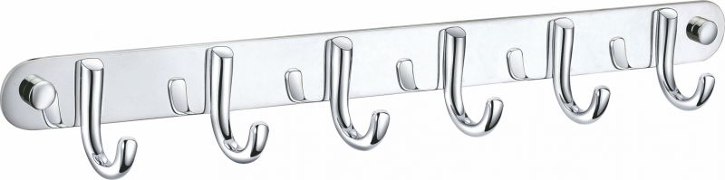 Вешалка с шестью крючками для ванной Wonzon & Woghand WW-9384-6 хром