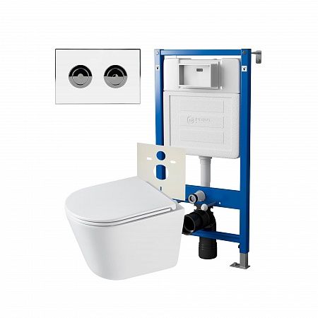 Комплект унитаза с инсталляцией Point Элемент PN48329WC с сиденьем Микролифт Комплект унитаза с инсталляцией Point Элемент PN48329WC с сиденьем Микролифт