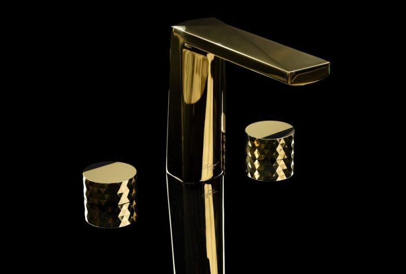 Смеситель для раковины Boheme Venturo 150-G-DIAMOND золото