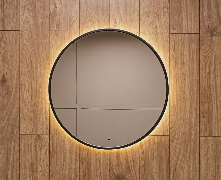 Зеркало с подсветкой ArtMax Asti AM-Ast-800-DS-FNC-Nero 80 см чёрный