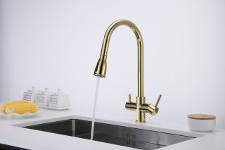 Смеситель для кухни Paulmark Lange La214212-G золото Смеситель для кухни Paulmark Lange La214212-G золото