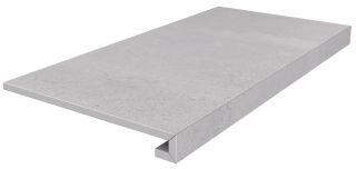 Керамогранит Kerama Marazzi DD602020R\GCA Ступень угловая клееная Про Матрикс серый светлый  33x33x0,9