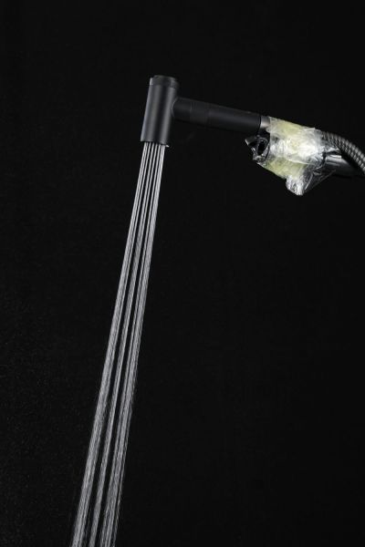 Гигиенический душ Gappo G7295-16 с полочкой и бумагодержателем чёрный