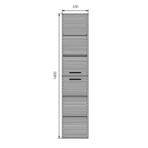 Пенал подвесной Comforty Касабланка  00-00017851 серый шелк 35 см