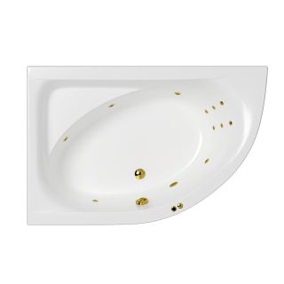 Гидромассажная ванна WHITECROSS Aquarella 0108.170110.100.LINE.GL левая 170x110 см Line золото