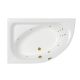 Гидромассажная ванна WHITECROSS Aquarella 0108.170110.100.LINE.GL левая 170x110 см Line золото