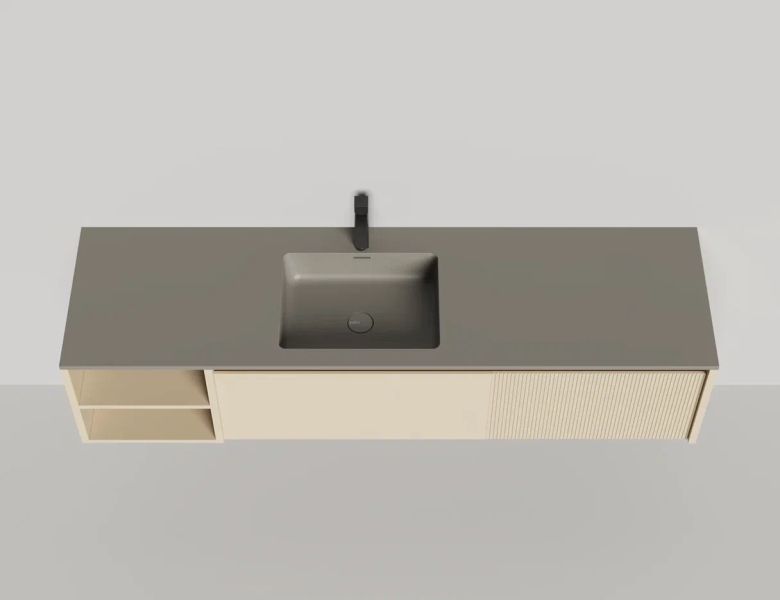 Подвесная тумба Salini Domino 27D118ONA 180см эмаль с открытой полкой Onda Plus Подвесная тумба Salini Domino 27D118ONA 180см эмаль с открытой полкой Onda Plus