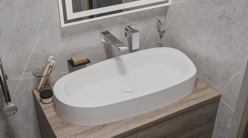Раковина Whitecross Moonstone E 0731.070035.200 70см белый матовый