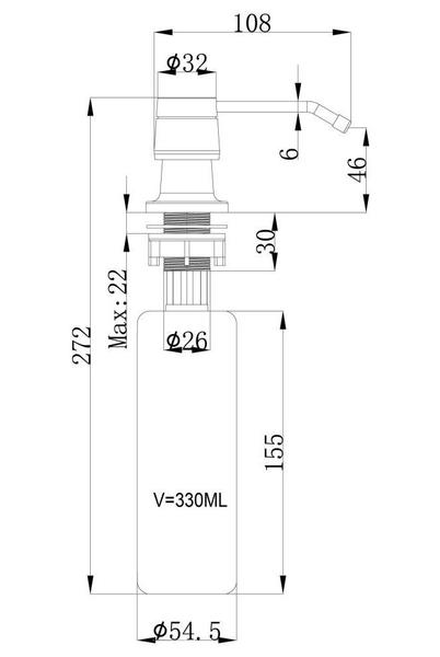 Встраиваемый дозатор Swedbe Selene 0101B чёрный