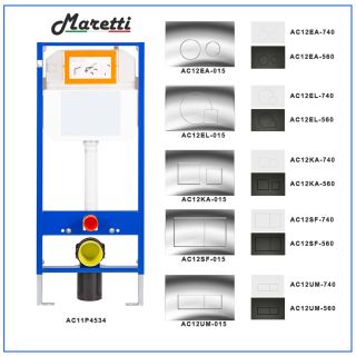 Инсталляция для подвесного унитаза Maretti AC11P4534, без клавиши Инсталляция для подвесного унитаза Maretti AC11P4534, без клавиши