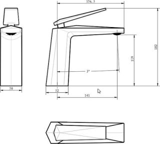 Смеситель для раковины Boheme Venturo 371-SGM антрацит глянец Смеситель для раковины Boheme Venturo 371-SGM антрацит глянец