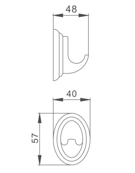 Крючок для ванной комнаты Haiba HB1505-1 хром