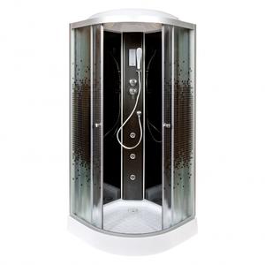 Душевая кабина Deto L 801 с гм. и эл. BLACK 100х100х215 см