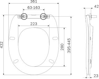 Крышка для унитаза Am.Pm Sense C747855WH Крышка для унитаза Am.Pm Sense C747855WH