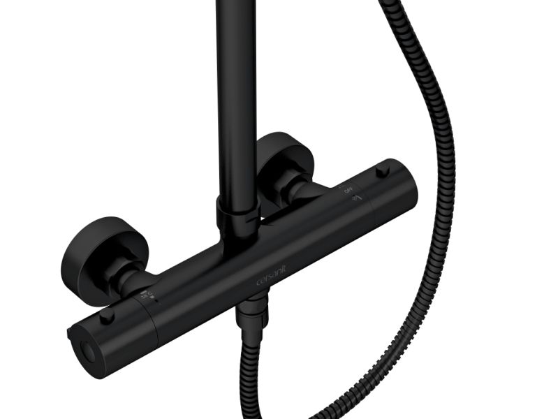 Душевая система Cersanit BRASKO BLACK 63112 с термостатом Душевая система Cersanit BRASKO BLACK 63112 с термостатом