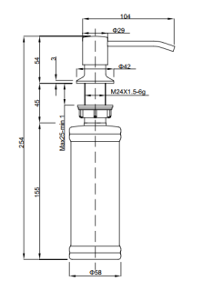Дозатор  GranFest Z-5001 черный Дозатор  GranFest Z-5001 черный