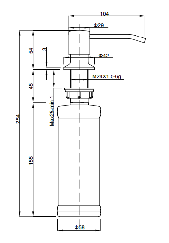 Дозатор  GranFest Z-5001 черный