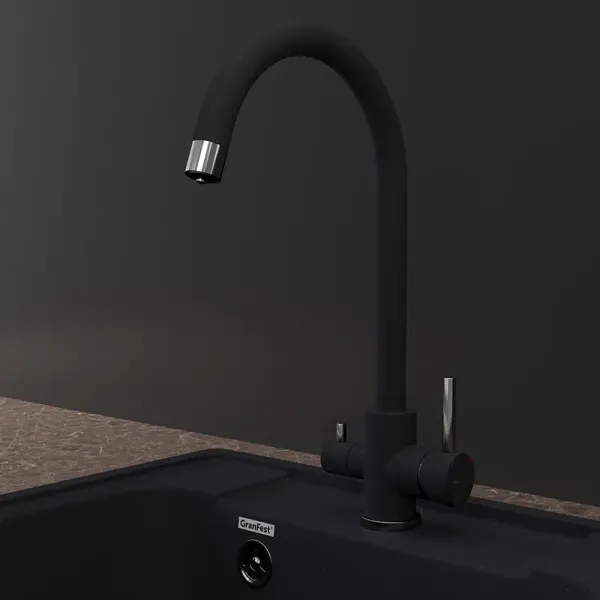 Смеситель для кухни GranFest  URBAN Z-5420 черный