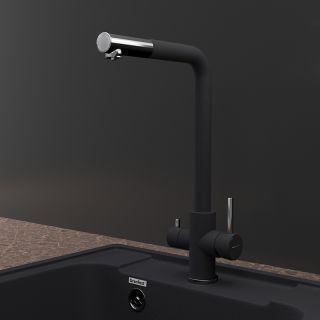 Смеситель для кухни GranFest URBAN Z-5421 черный Смеситель для кухни GranFest URBAN Z-5421 черный