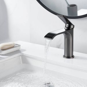 Смеситель для раковины Shevanik S4101T оружейная сталь