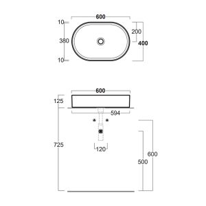 Раковина SIMAS Folio FO02bi белая 60 см
