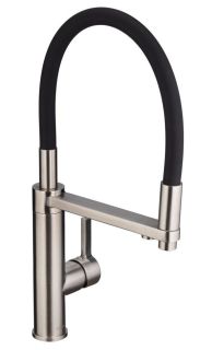Смеситель для кухни Swedbe Selene Plus 8640 с каналом для подключения фильтра и гибким изливом нержавеющая сталь/чёрный Смеситель для кухни Swedbe Selene Plus 8640 с каналом для подключения фильтра и гибким изливом нержавеющая сталь/чёрный