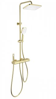 Душевая стойка Wonzon & Woghand Muse Legato WW-B4129-BG с термостатом брашированное золото Душевая стойка Wonzon & Woghand Muse Legato WW-B4129-BG с термостатом брашированное золото