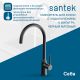Смеситель для кухни Santek Себа WH5A43020N001 чёрный матовый