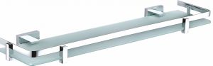Стеклянная полка для ванной Wonzon & Woghand Flat WW-9727 хром