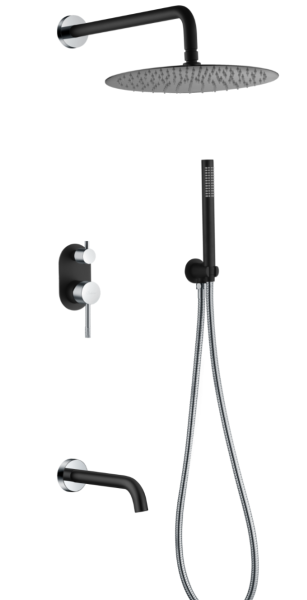 Душевая система Boheme Uno 464-2-BCR чёрный/хром