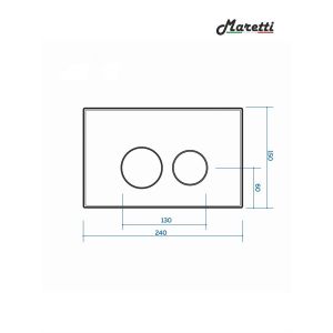 Клавиша смыва Maretti Elena AC12EA-015, хром