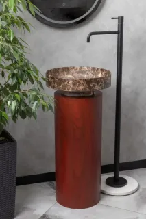 Пьедестал для раковины Armadi Art Sole Corian 801-Base-DOak Dark Oak Пьедестал для раковины Armadi Art Sole Corian 801-Base-DOak Dark Oak