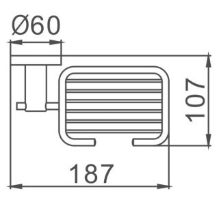 Мыльница Haiba HB8302-1 сталь