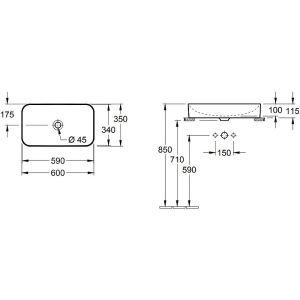 Villeroy&Boch Finion 60 Накладная раковина 414361R1