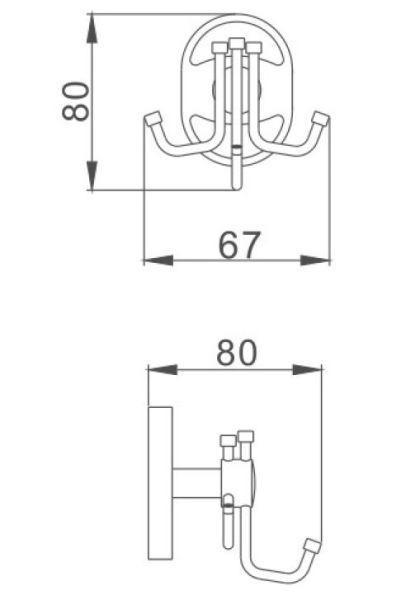 Крючок для ванной комнаты Haiba HB1905-3 хром