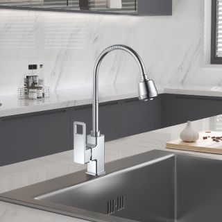 Смеситель для кухни Haiba HB73615 с гибким изливом хром Смеситель для кухни Haiba HB73615 с гибким изливом хром
